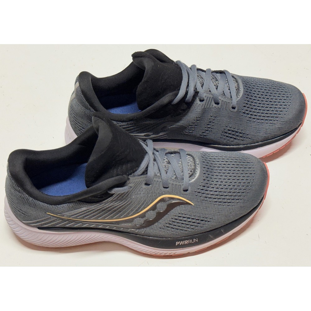 Saucony Guide 14 Womens 8 Running Shoes Grey Black PWRRUN S10654-45